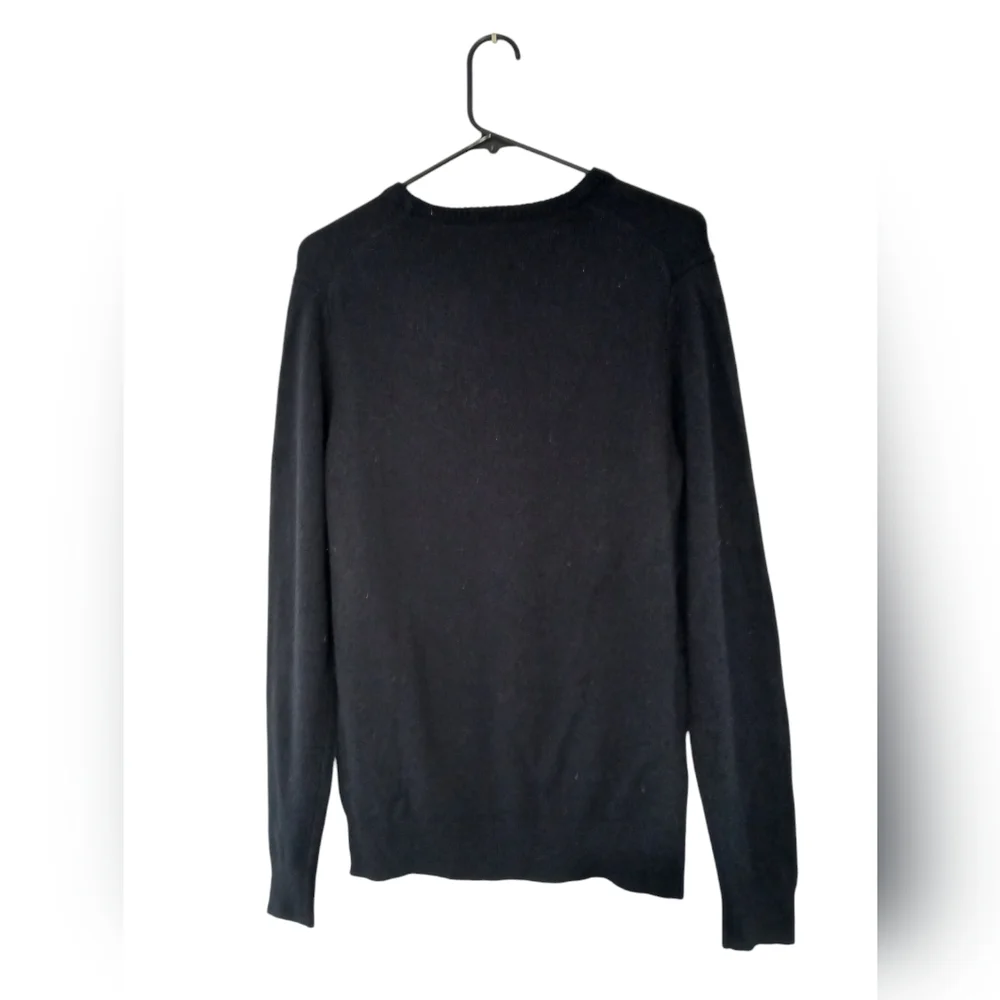 Amazon Essentials Cotton Nylon Wool Blend Mens Black Sweater size Small